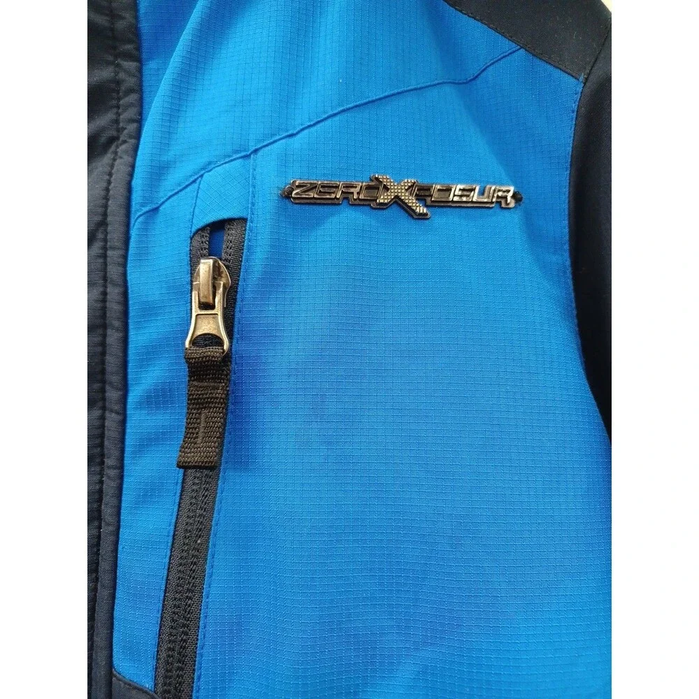 Zero XPosur Ski Jacket Boys Small 6/7 Blue Black Winter Coat